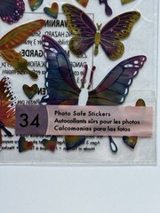 Sticko Metallic Photo Safe Foil Butterflies Scrapbooking Card Craft Stickers