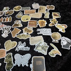 50 Pk. Dark Academia Gothic Stickers