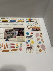 2002 CREATIVE MEMORIES AMUSEMENT PARK STICKERS 6165540602 ROLLER COASTER HOT DOG