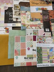 1 POUND Curated Scrapbooking Paper Lot 12×12 Mixed Design Themes Junk Journaling