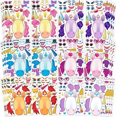 Make Your Own Unicorn Face Stickers – Fun 36 PCS Set for Creative Play