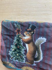 Whimsical Squirrel , Handmade Ephemera, Scrapbook,Junk Journal,tag,embellishment