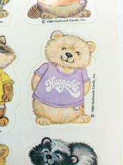 VINTAGE 1980 HALLMARK STICKERS SHIRT TALES ANIMALS – 1 FULL SHEET – *SUPER RARE*