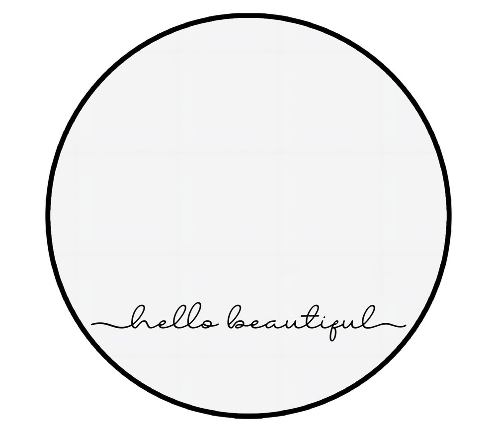 Hello Beautiful Inspirational Quotes Mirror Vinyl Decal 18×2.3 Inch
