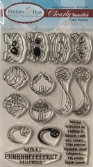 New PRICKLEY PEAR Rubber Stamp set BUILD A CAT Halloween free USA ship