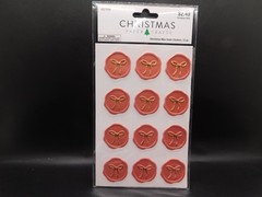 Christmas paper crafts Christmas Wax seals stickers 12pc