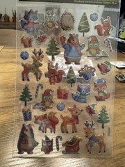 Christmas Paper Crafts Christmas Stickers, 3D Lighted Embellishment & Santa Hats