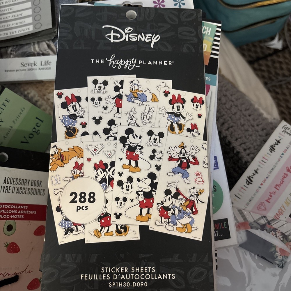 The Happy Planner DISNEY Value Pack Stickers LARGE MICKEY MOUSE & MINNIE -288pcs
