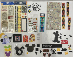 Lot of Mickey Mouse Scrapbooking Stickers, & Embellishments with Free Shipping