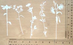 25 WILDFLOWERS #3 cardstock paper die cut embellishments scrapbook / card making
