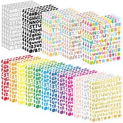44 Sheets Letter Stickers 0.5 Inch 4972Pcs Alphabet Stickers 1/2 Inch Small V…