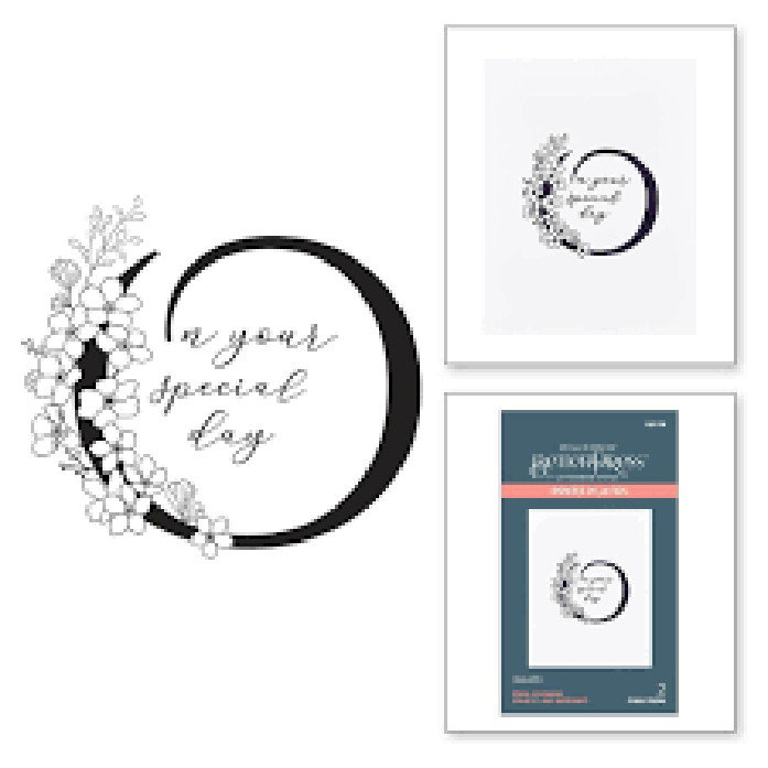 Spellbinders – BETTER PRESS – PRESS PLATES- FLORAL O AND SENTIMENT – BP-129