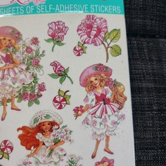 NEW American Greetings Peppermint Rose Scented Stickers 1992 (2 Sheets)