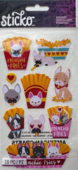 Sticko Stickers FRENCHIE FRIES Scrapbooking EK Success 10 Pieces 52-01645
