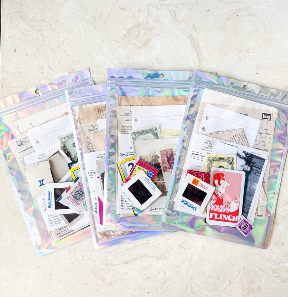 Crow Confetti Vintage Ephemera Bundles Junk Journal Scrapbook