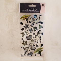 8 Sticko Epoxy Resin Dimensional Glitter Sticker Sheets Lot – New In Package
