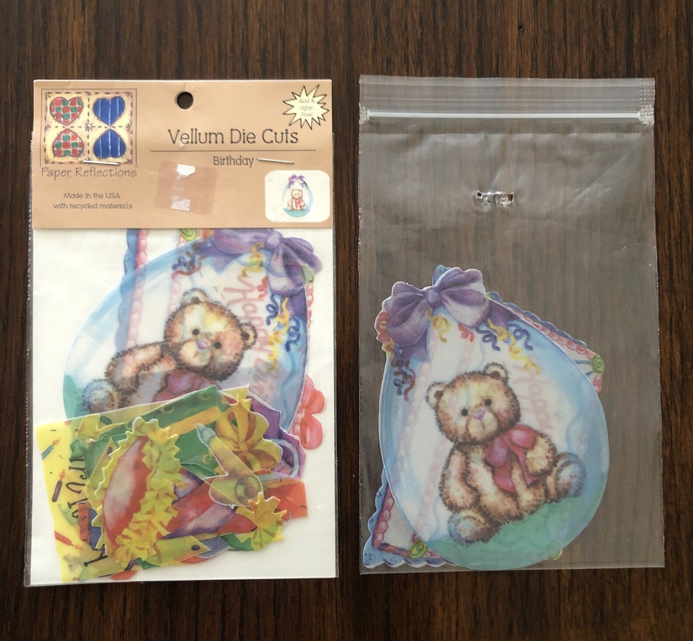 Paper Reflections Vellum Die Cuts Birthday Stickers