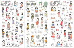 #37 cute paper doll pencil cartoon pvc stickers notebook diary decoration