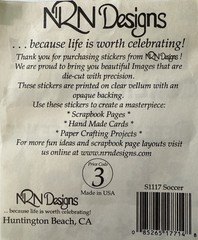 SOCCER Stickers(19pc)NRN Kick-Its•Game•Players•Goalie•Score •Offense•Defense•