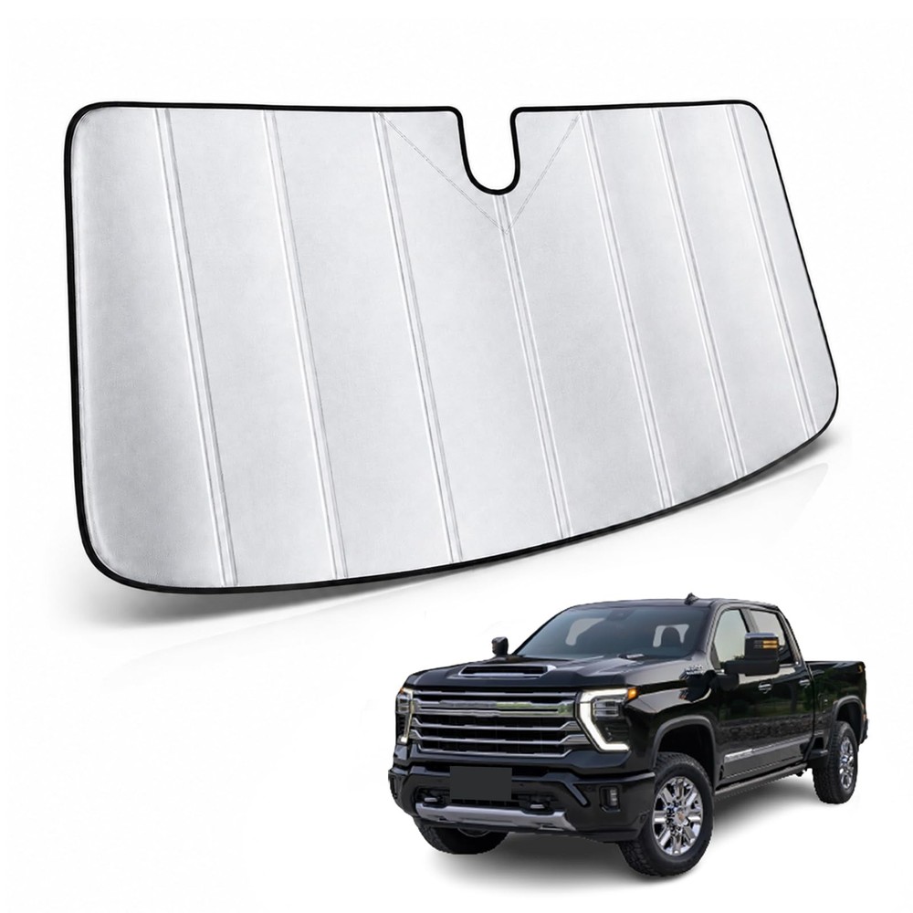 Windshield Sun Shade Compatible with Chevrolet Silverado & GMC Sierra 1500/25…