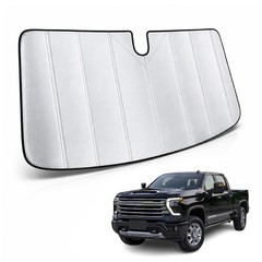 Windshield Sun Shade Compatible with Chevrolet Silverado & GMC Sierra 1500/25…