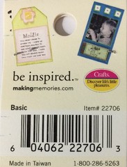 BASIC SQUARE BABY BUTTON(40pc) Making Memories•Mini•Doll•Tiny •Brn•Blk•Wht•Cream