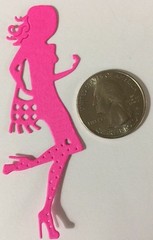WOMAN WITH PURSE Die-Cut(6pc) 1″x 3″•Working Girl•Female•School •Dancer•Stripper