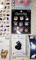 Cat Lover Gift Kittens HUGE NEW LOT Stickers Keychain Patches Notebook Charms