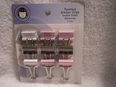 Li’l Davis Designs painted double sided binder clips scrapbooking new (pick one)