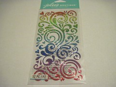 Crafts Stickers Jolee’s Rainbow Swirls Bright Puffy Epoxy Colorful