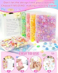 100PCS FIVEIZERO Cute Slime Charms Bulk Set – 0.6-1.2 inches, Mixed Color
