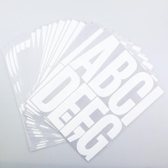18 Sheets Letter Number Stickers, 5 Inch Vinyl Alphabet Stickers, Self-Adhesive