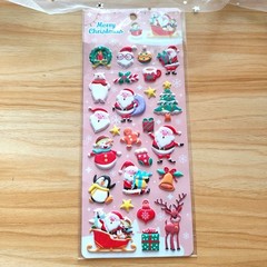 Merry Christmas Adorable Cartoon Santa Claus 3D EVA Soft Foam Stickers – DIY Dec