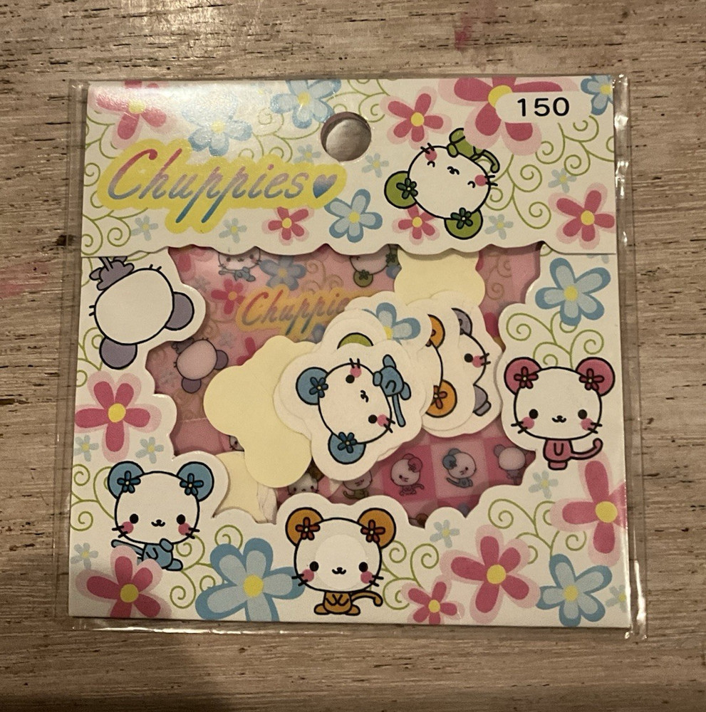 Sanrio Chuppies Sticker Flakes Pack, 150pcs Multicolor Stickers Made in Japan