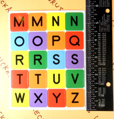 Colorful Alphabet Letter Blocks A-Z Stickers Eureka 2 Sheet Set