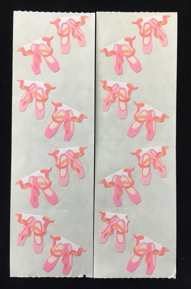 Mrs. Grossman’s BALLET SHOES Stickers. 4 Sheets. 1989. Retired. Reflections.