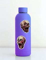 Zombie Head Die Cut Vinyl Stickers Set Scrapbooking Laptop Waterbottle