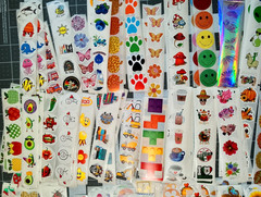 50 Pk Random Pick Stickers/Scrapbooking/Crafts/Journals/Diary/Most are 1 inch