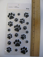 Recollections Stickers ANIMAL PAWS Felt Back Dimensional 20 Pieces NIP