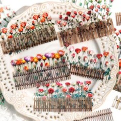 20Pcs Flowers Fence Wall PET Stickers Journal Planner DIY Scrapbooking Sticker