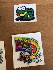 Vintage BJs Calendar Stickers Lot Of 6 Prismatic Stickers BJ BJ’s 1984 Frog