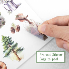 Countryside Scrapbook Sticker, 179 Die Cuts PET and Paper Journaling Sticker Kit