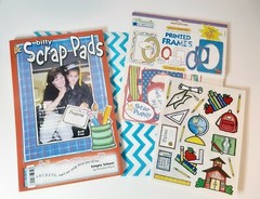 School Days Scrap Lot Paper Scraps Printed Frames Stickers Acid and Lignin Free