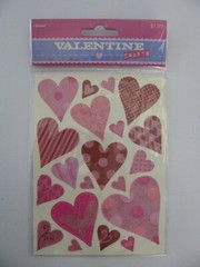 Hobby Lobby DESIGNER GLITTER HEARTS Stickers 20 Pieces NIP
