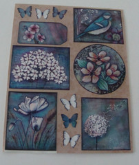 NEW Stickeroos Self-Adhesive Sticker 1 Sheet Nature Theme Flower Birds Butterfly