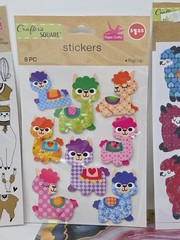 Crafters Square Llama Pop Up Stickers, Rub Ons, Iron Ons, Stamps, Lot Of 4
