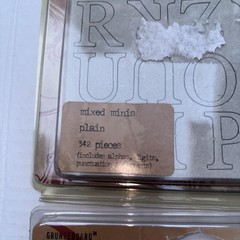 Tim Holtz Grunge Board Variety Pack Alphabet Harlequin Stripes Lot Of 4