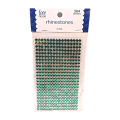 New Love Nicole Green Rhinestone Stickers 5MM Craft Embellishment 384 Count