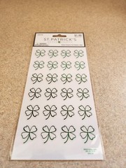 Hobby Lobby/St. Patrick’s Day Crafts~Green Clovers Foil Stickers