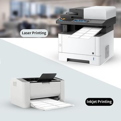 (2″ x 4″) 30 Sheets, Printable White Sticker Labels, Laser/Inkjet Printing – Mat